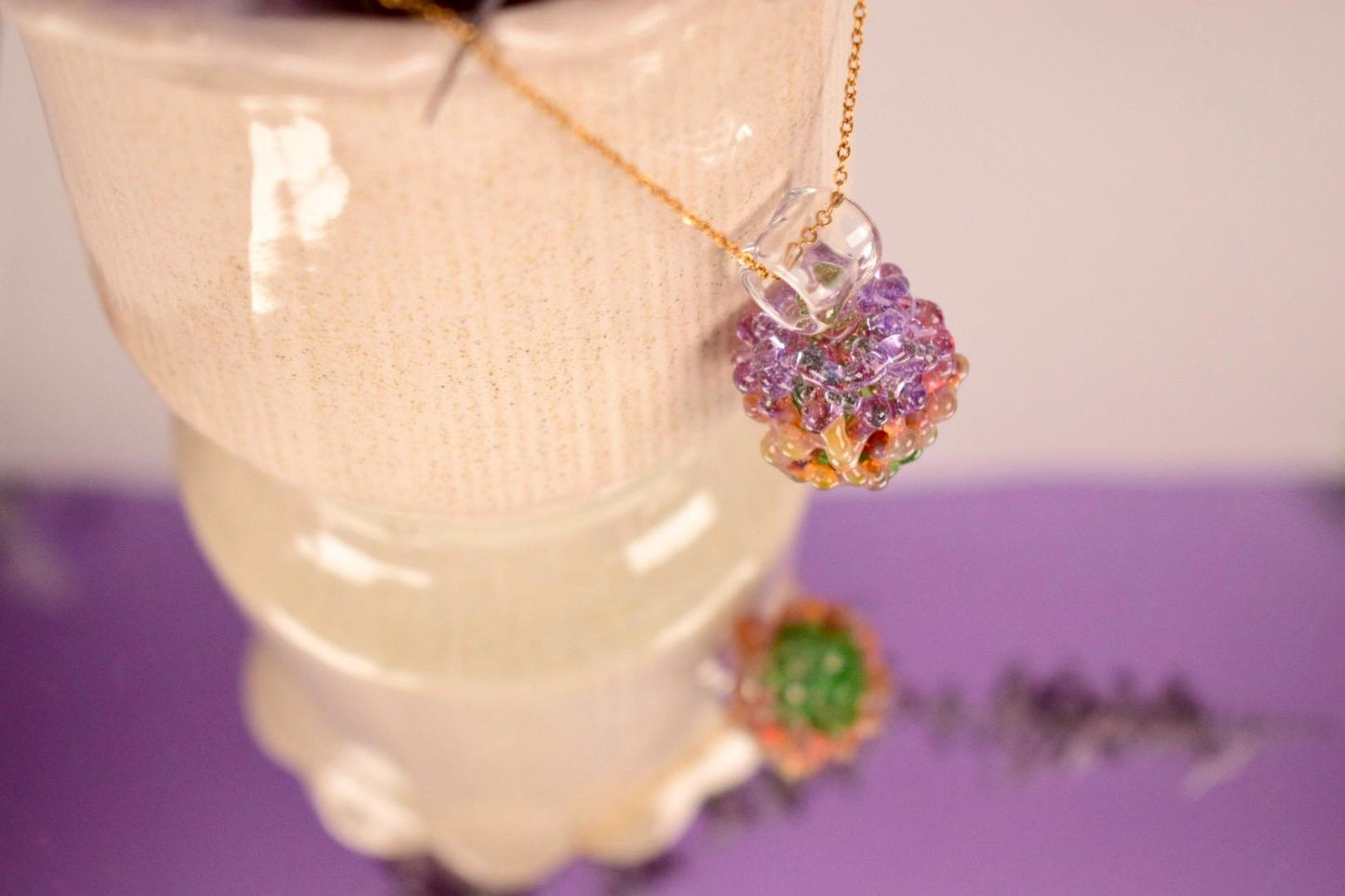 Purple Amber Green Dots Set