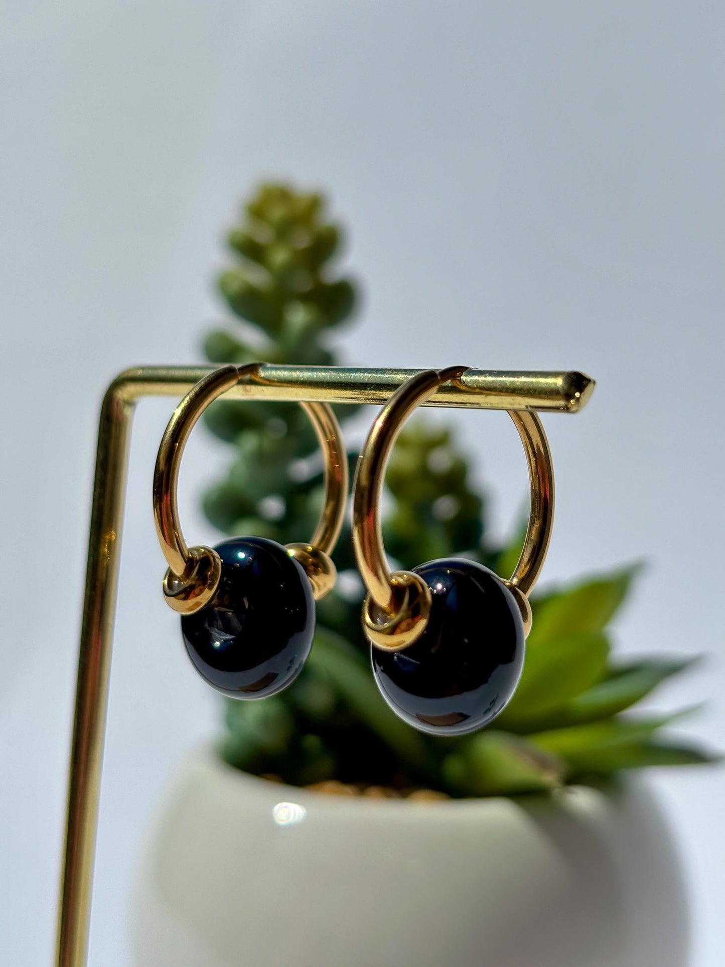 Creolen Murano Noir · Ohrringe