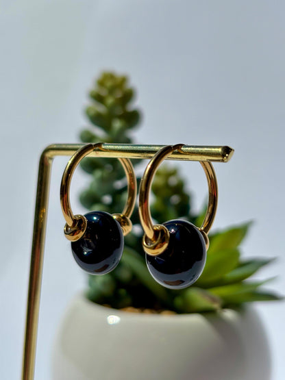 Creolen Murano Noir · Ohrringe