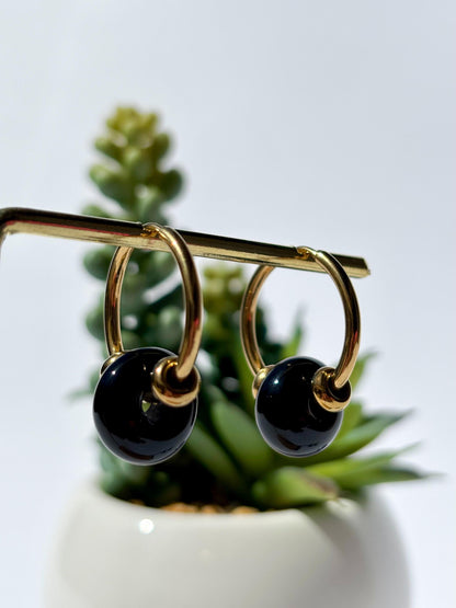 Creolen Murano Noir · Ohrringe