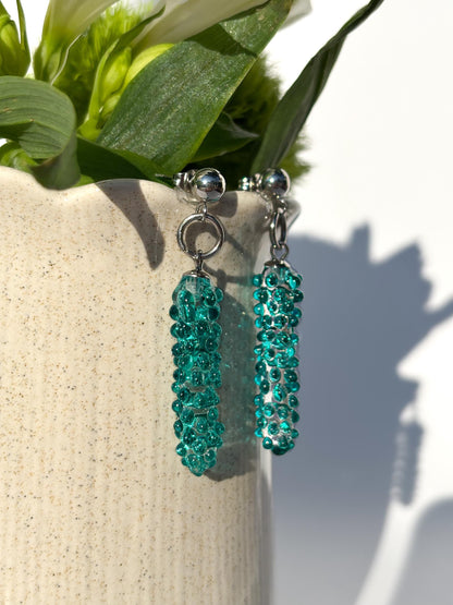 Säulen grünen Glow · Ohrringe