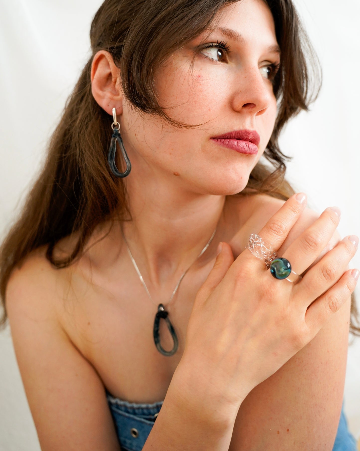 Pirum Caeruleum · Glass Ohrringe