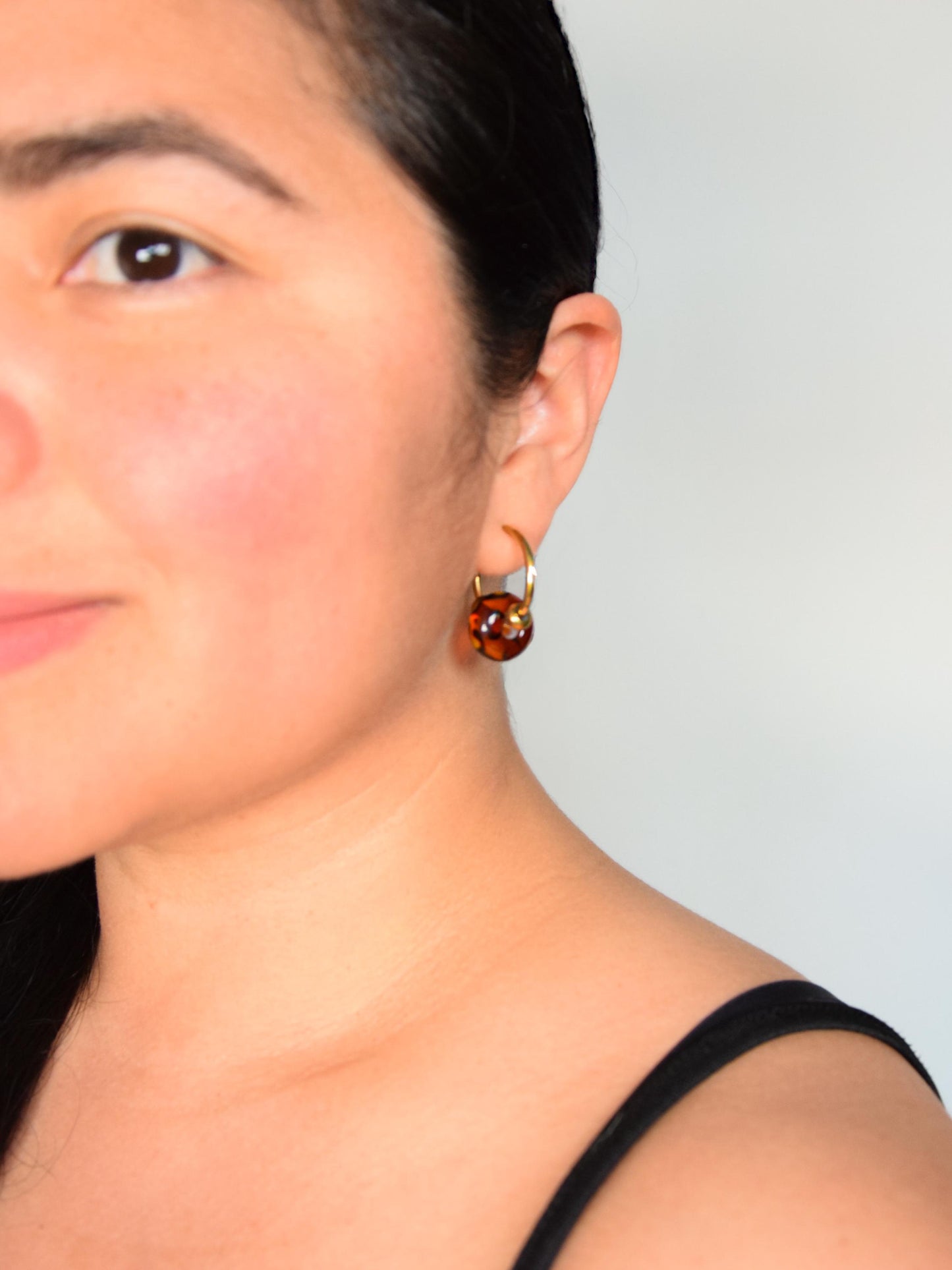 Creolen Schildpatt-Love · Ohrringe