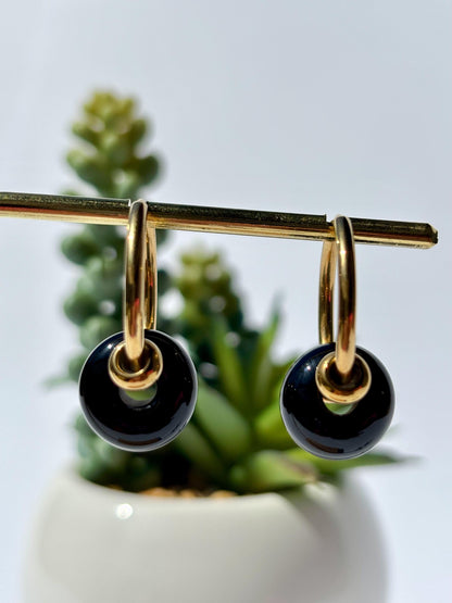 Creolen Murano Noir · Ohrringe