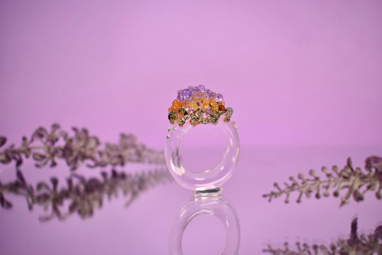 Purple Amber Green Dots · Glasring