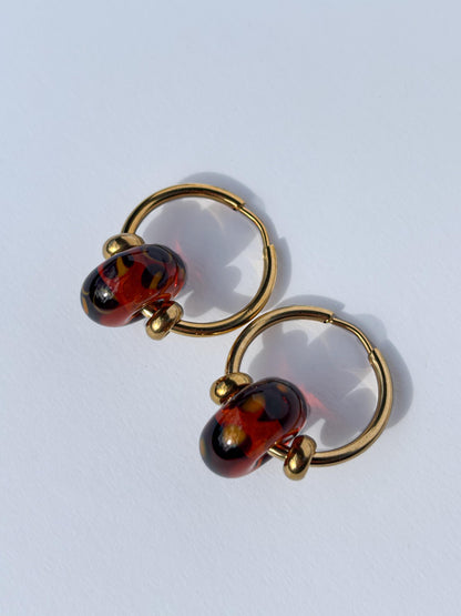 Creolen Schildpatt-Love · Ohrringe