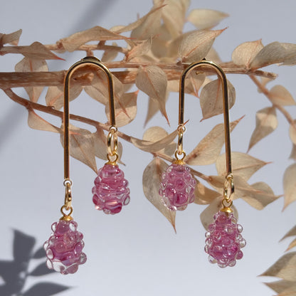Rosé Tautropfen · Ohrringe
