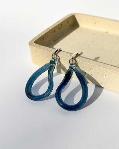 Pirum Caeruleum · Glass Ohrringe