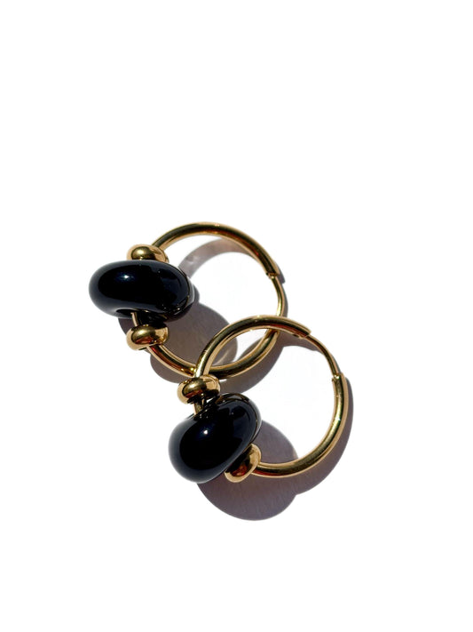 Creolen Murano Noir · Ohrringe