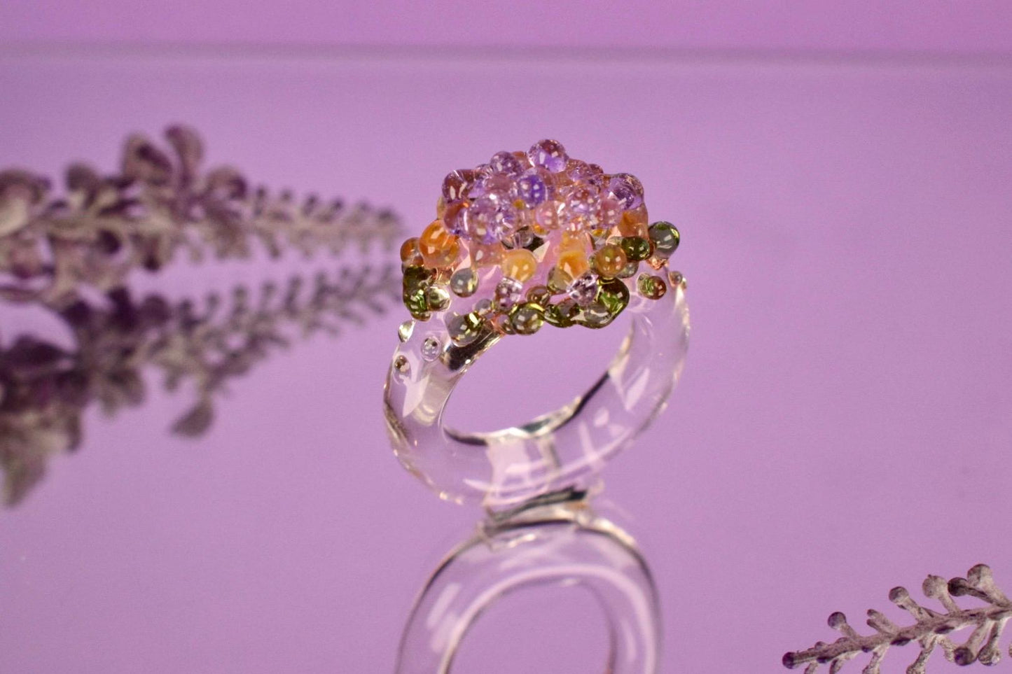 Purple Amber Green Dots · Glasring