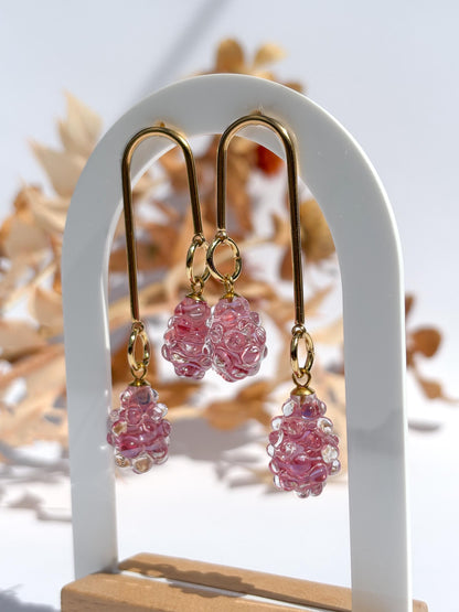 Rosé Tautropfen · Ohrringe