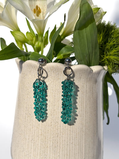 Säulen grünen Glow · Ohrringe