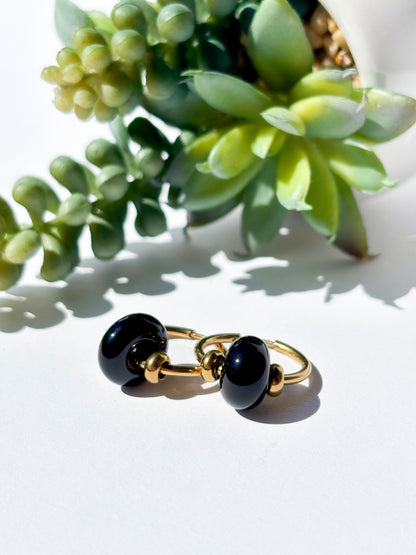 Creolen Murano Noir · Ohrringe