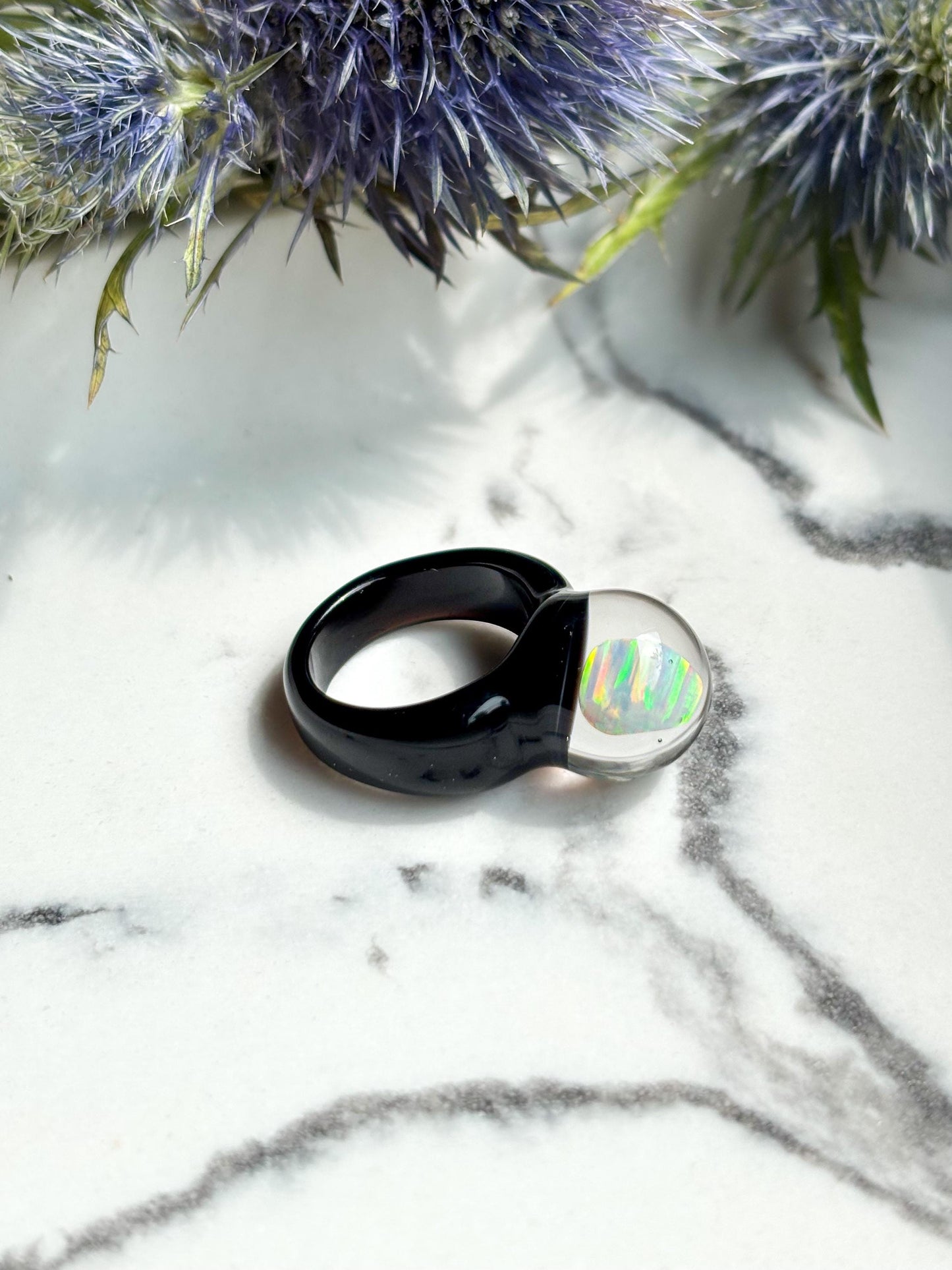 Noir Opal Spherical Dome · Glasring