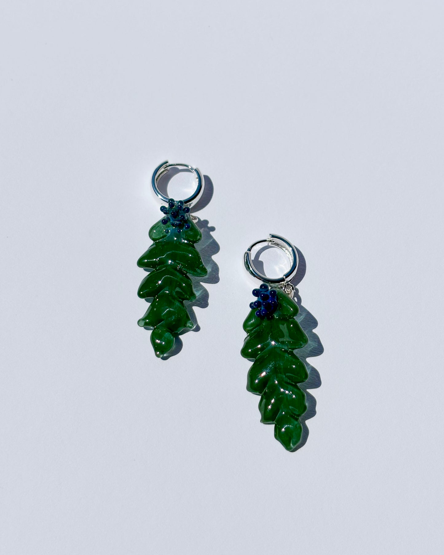 Grünes Blatt · Set Ohrringe + Halskette + Ring