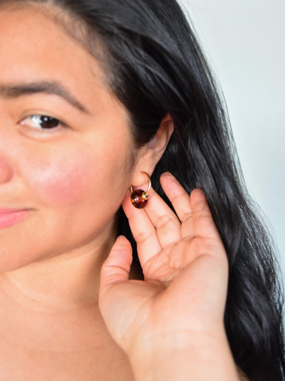 Creolen Schildpatt-Love · Ohrringe