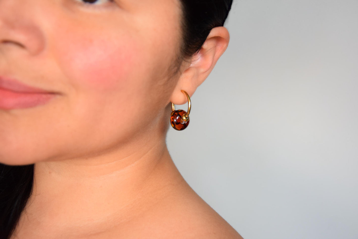 Creolen Schildpatt-Love · Ohrringe