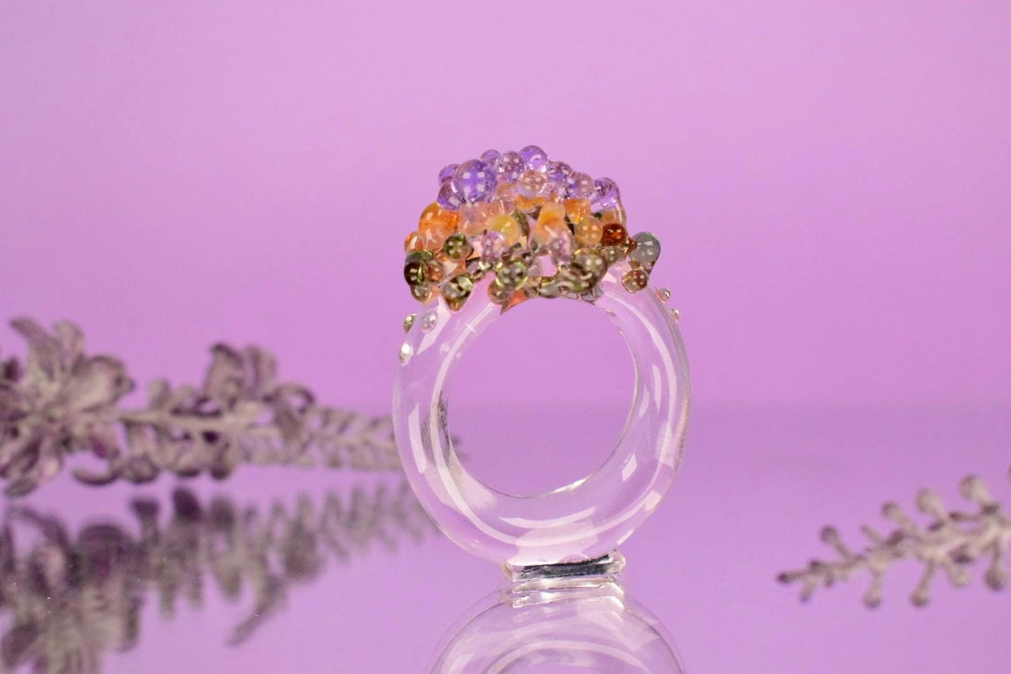 Purple Amber Green Dots · Glasring