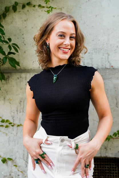 Grünes Blatt · Ohrringe