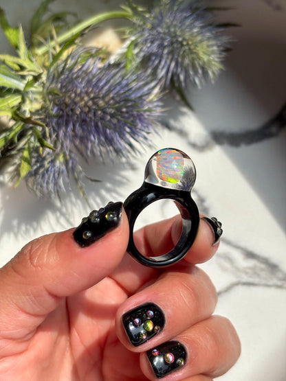 Noir Opal Spherical Dome · Glasring