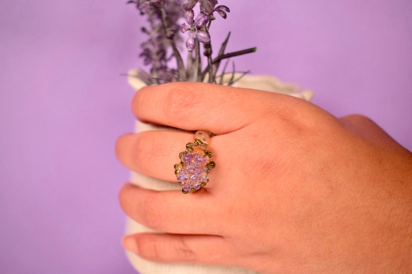 Purple Amber Green Dots · Glasring