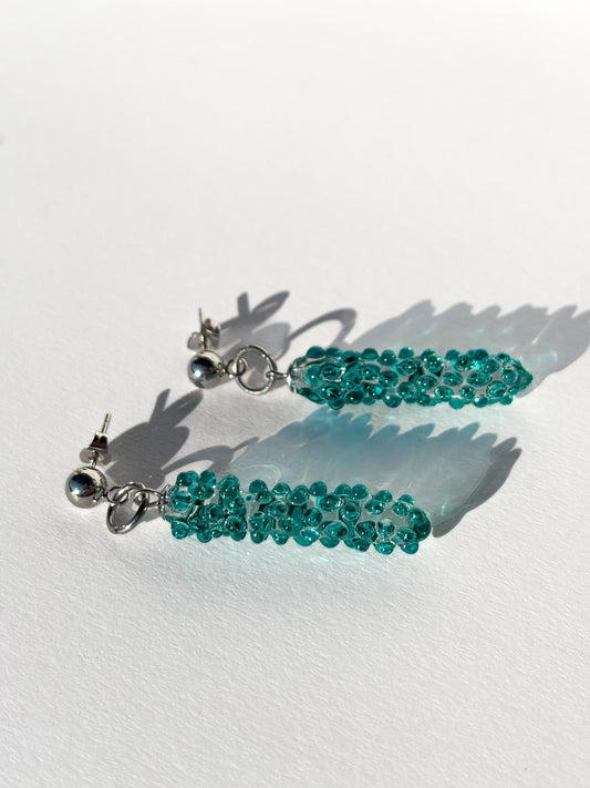 Säulen grünen Glow · Ohrringe