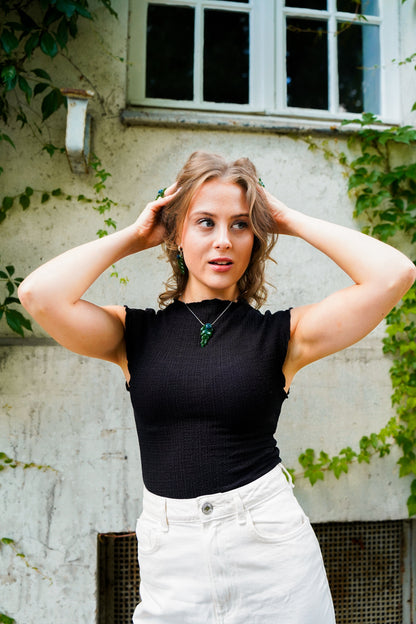 Grünes Blatt · Ohrringe