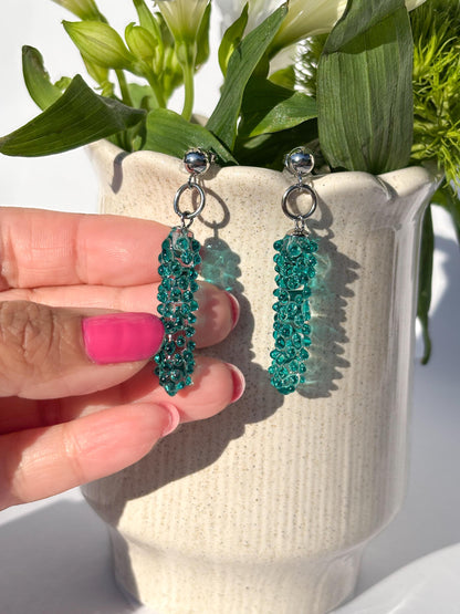 Säulen grünen Glow · Ohrringe