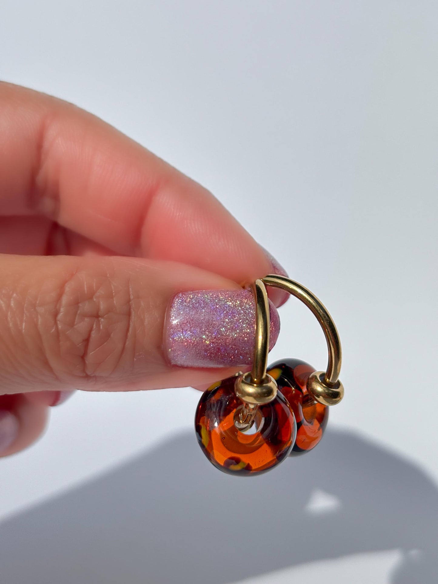 Creolen Schildpatt-Love · Ohrringe