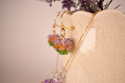 Purple Amber Green Dots Set