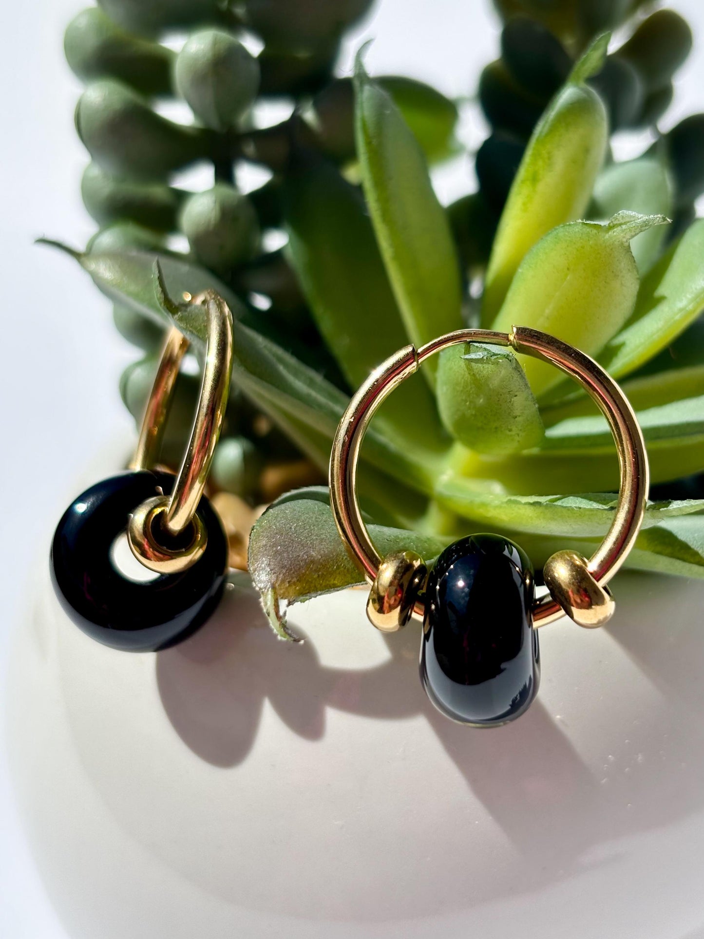 Creolen Murano Noir · Ohrringe