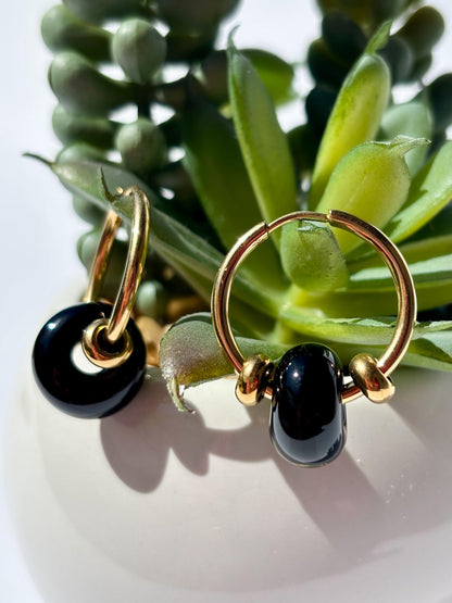 Creolen Murano Noir · Ohrringe